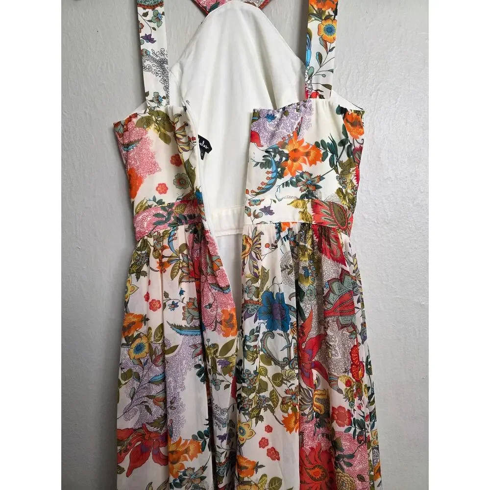 Lulus Lilja Cream Floral Print Maxi Dress Small - Picture 13 of 15